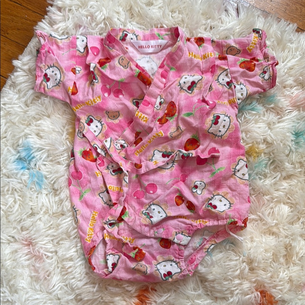 Hello Kitty Strawberry Pink Bodysuit